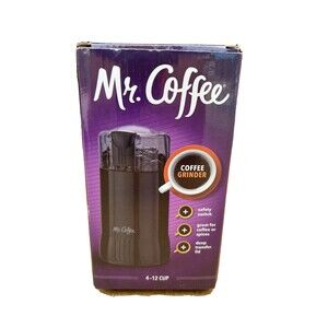 Mr. Coffee 4-12 Cup Electric Coffee Bean Spice Nut Seed Grinder IDS57 Black New